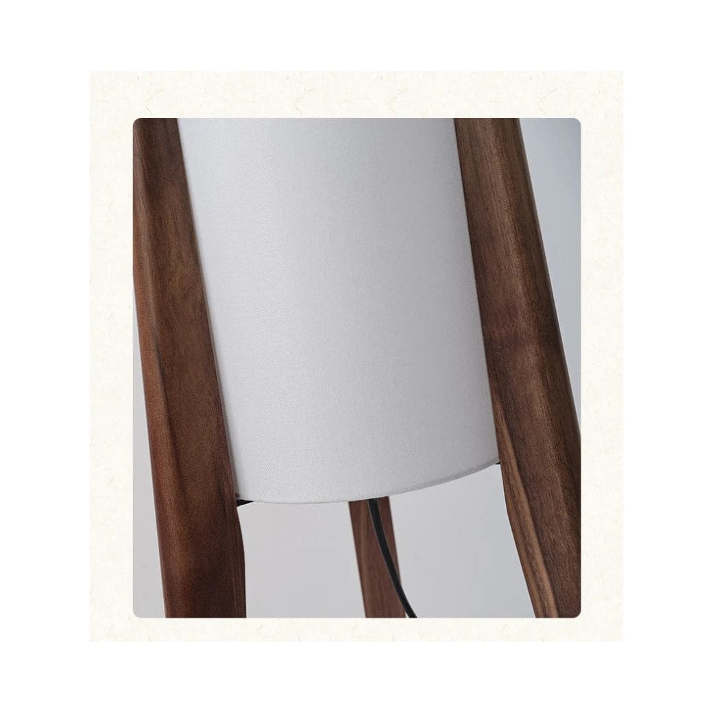 Japanese retro wooden angle floor lamp