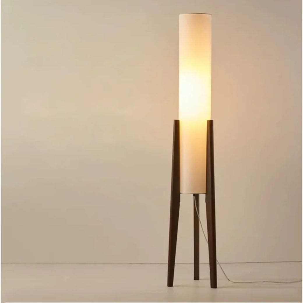 Japanese retro wooden angle floor lamp