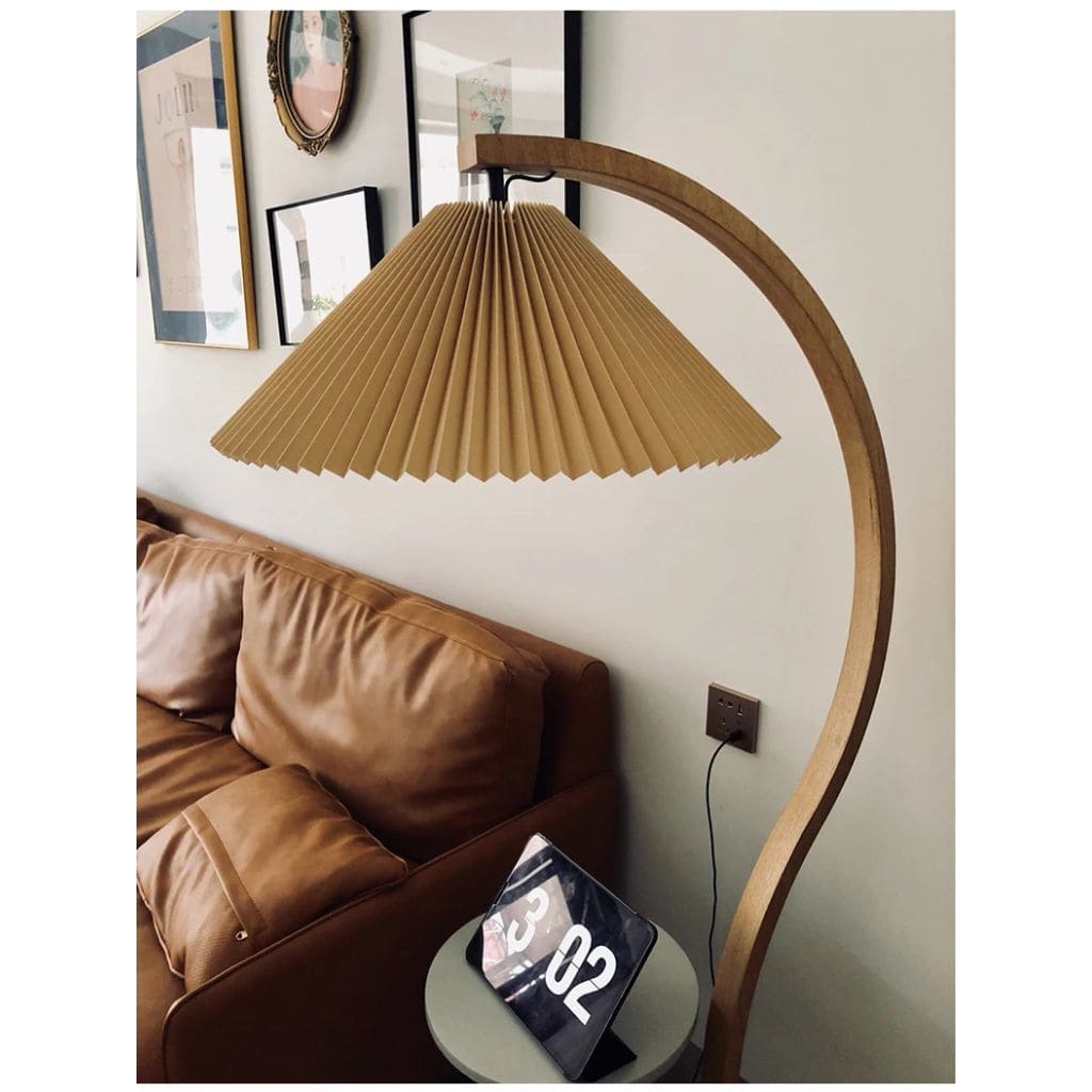 Solid wood lamp with LED lighting