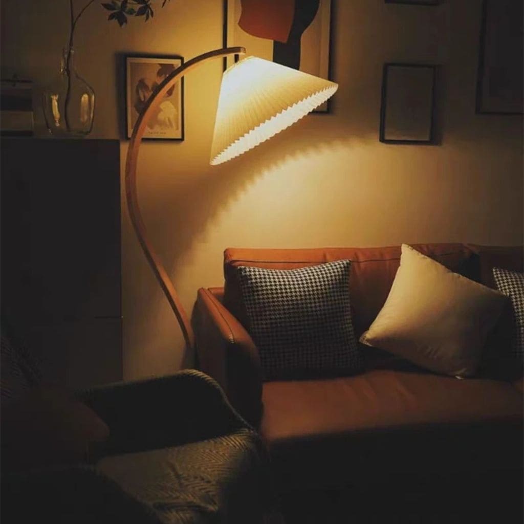 Solid wood lamp with LED lighting