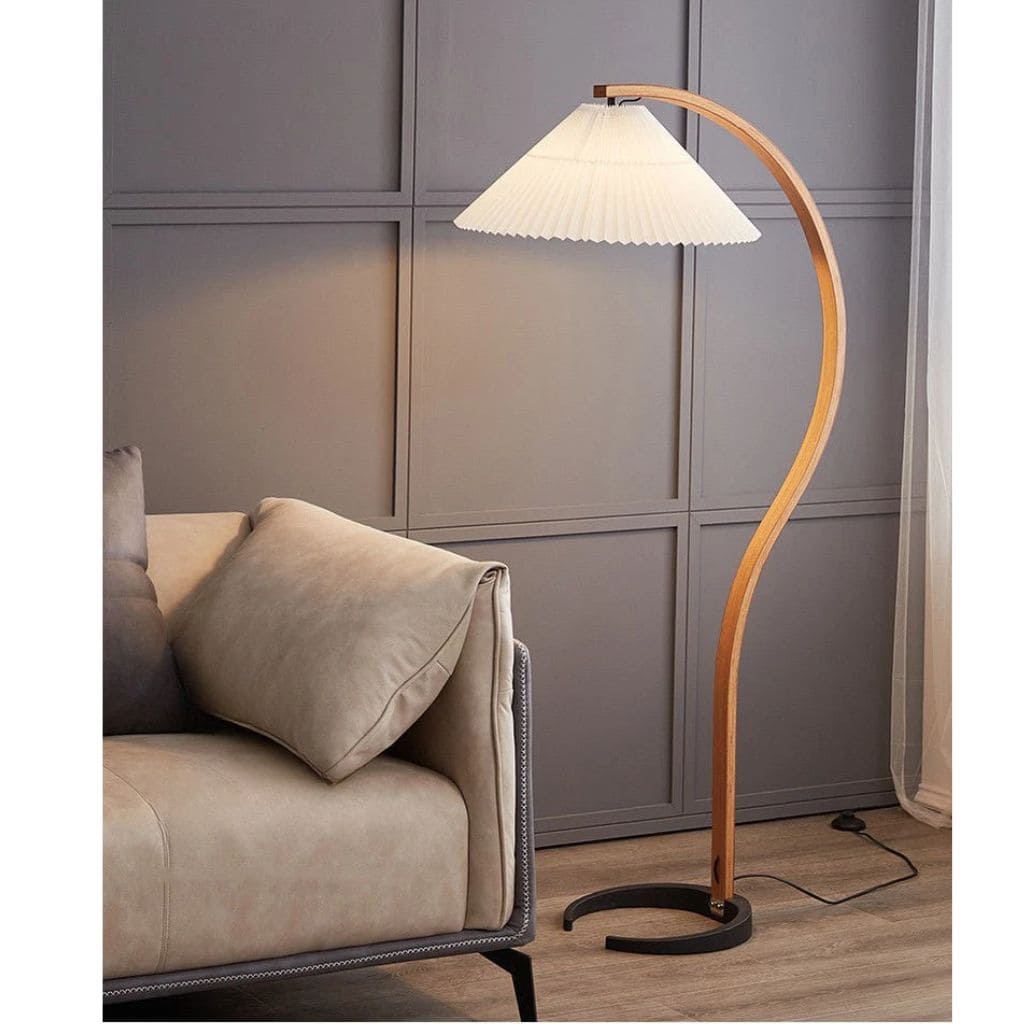 Solid wood lamp with LED lighting