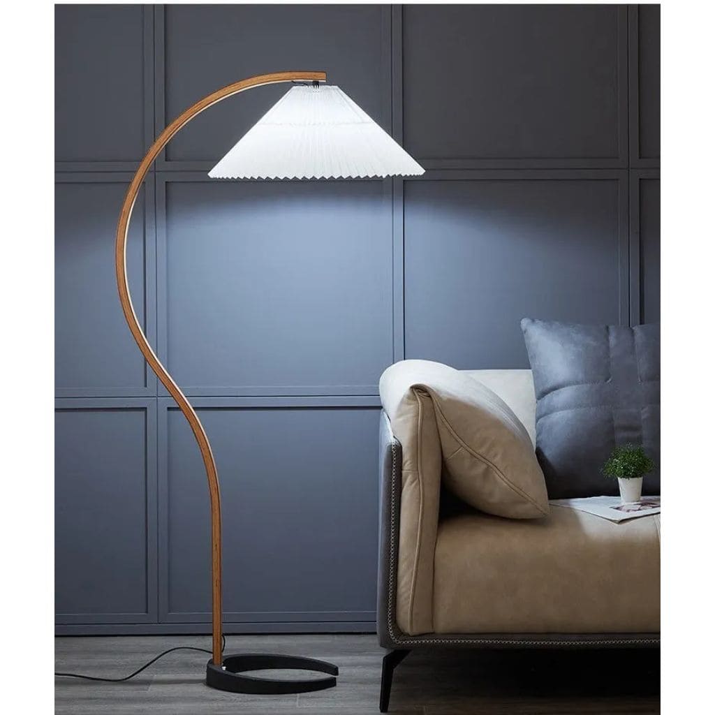 Solid wood lamp with LED lighting