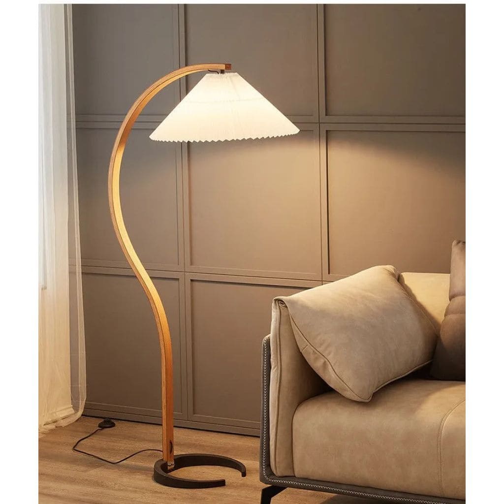 Solid wood lamp with LED lighting