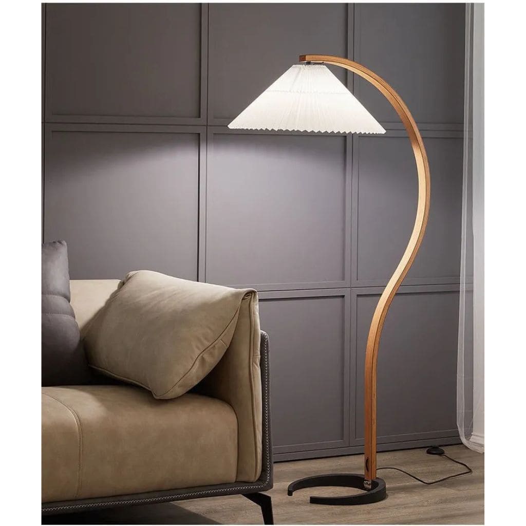Solid wood lamp with LED lighting