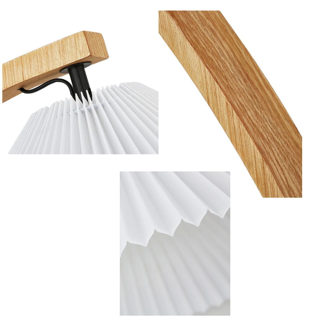 Solid wood lamp with LED lighting