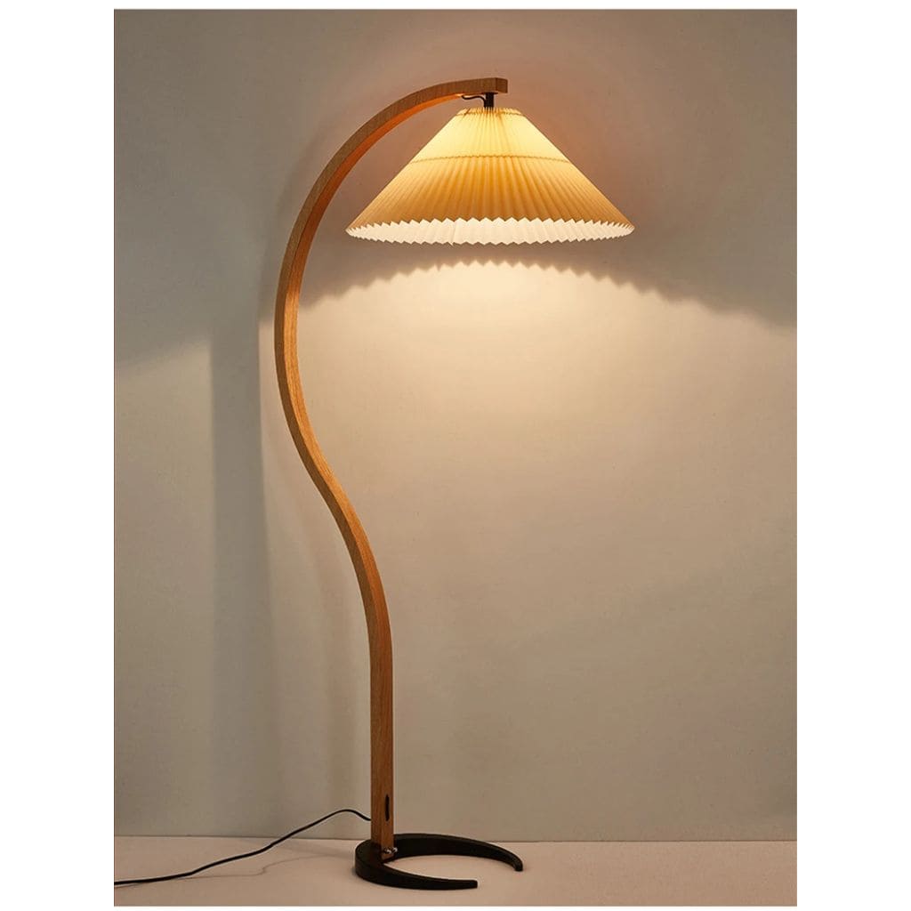 Solid wood lamp with LED lighting