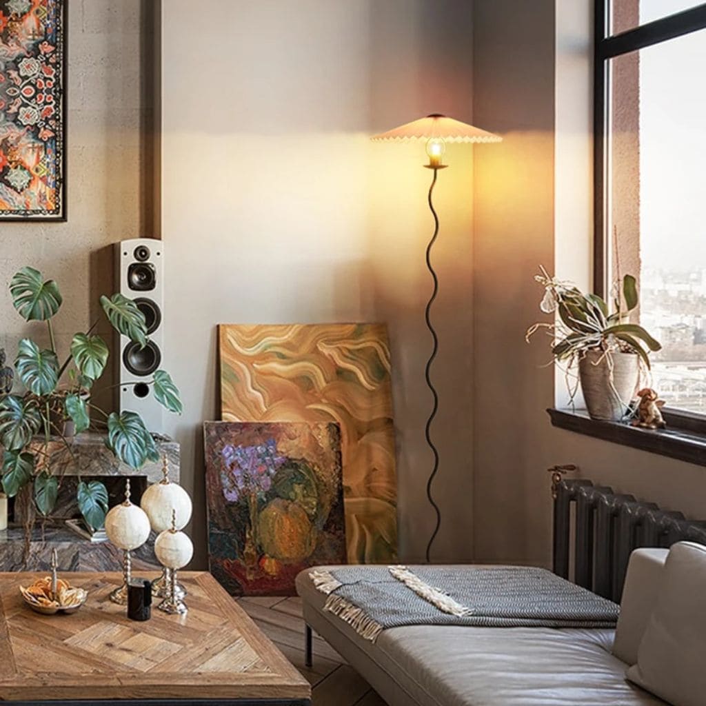 Flied fabric floor lamp minimalist Nordic LED