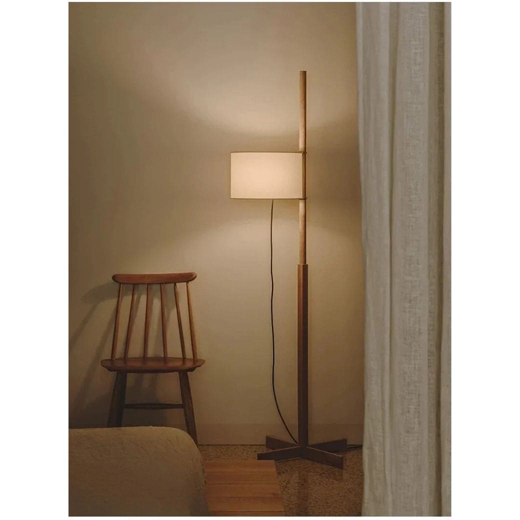 Nordic wooden standing lamp