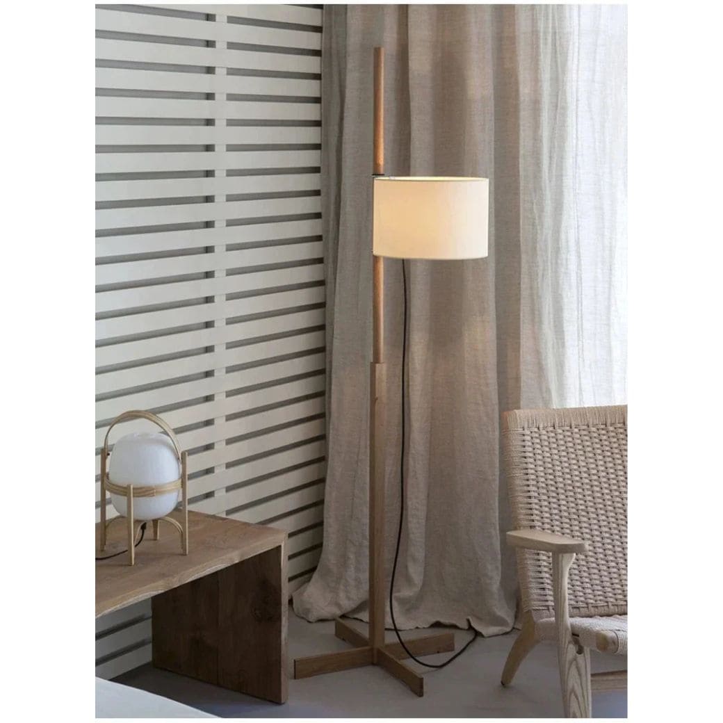 Nordic wooden standing lamp