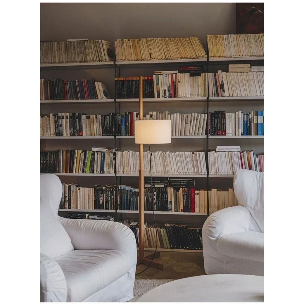 Nordic wooden standing lamp