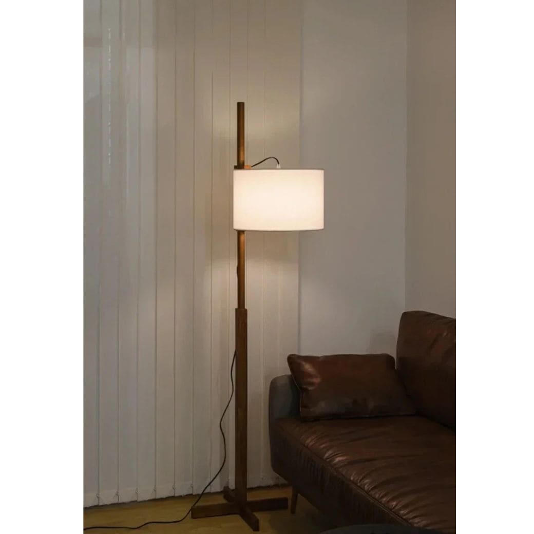 Nordic wooden standing lamp