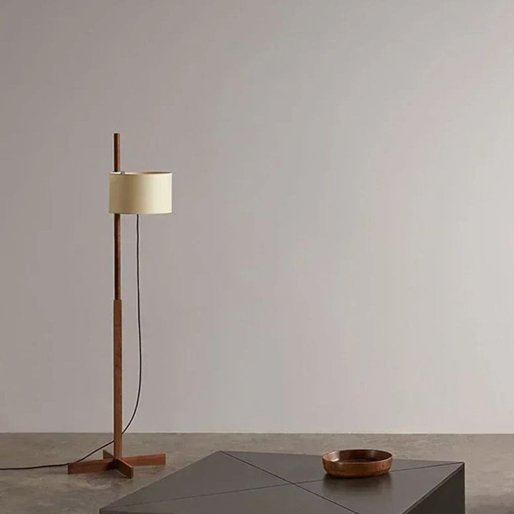 Nordic wooden standing lamp