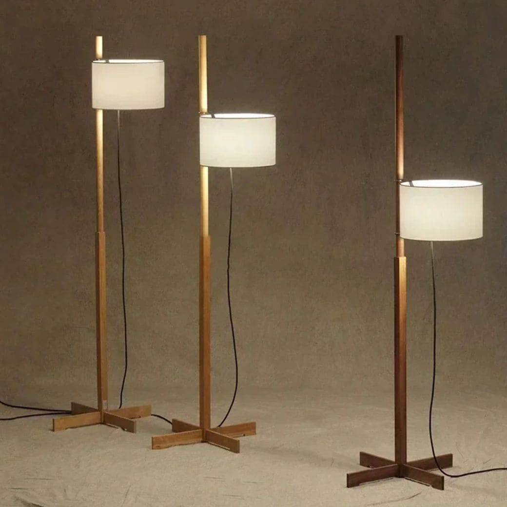 Nordic wooden standing lamp