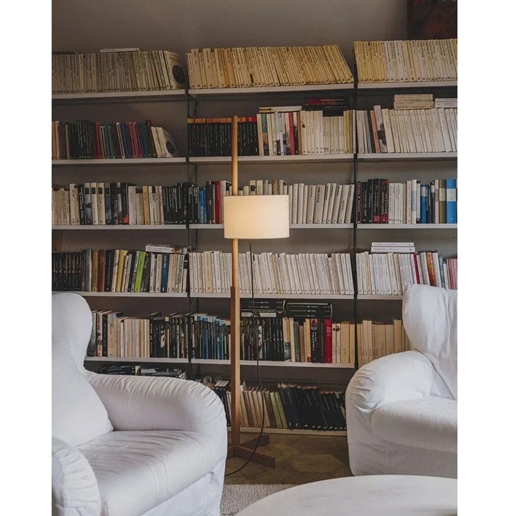 Nordic wooden standing lamp