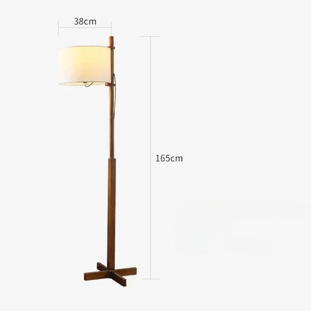 Nordic wooden standing lamp