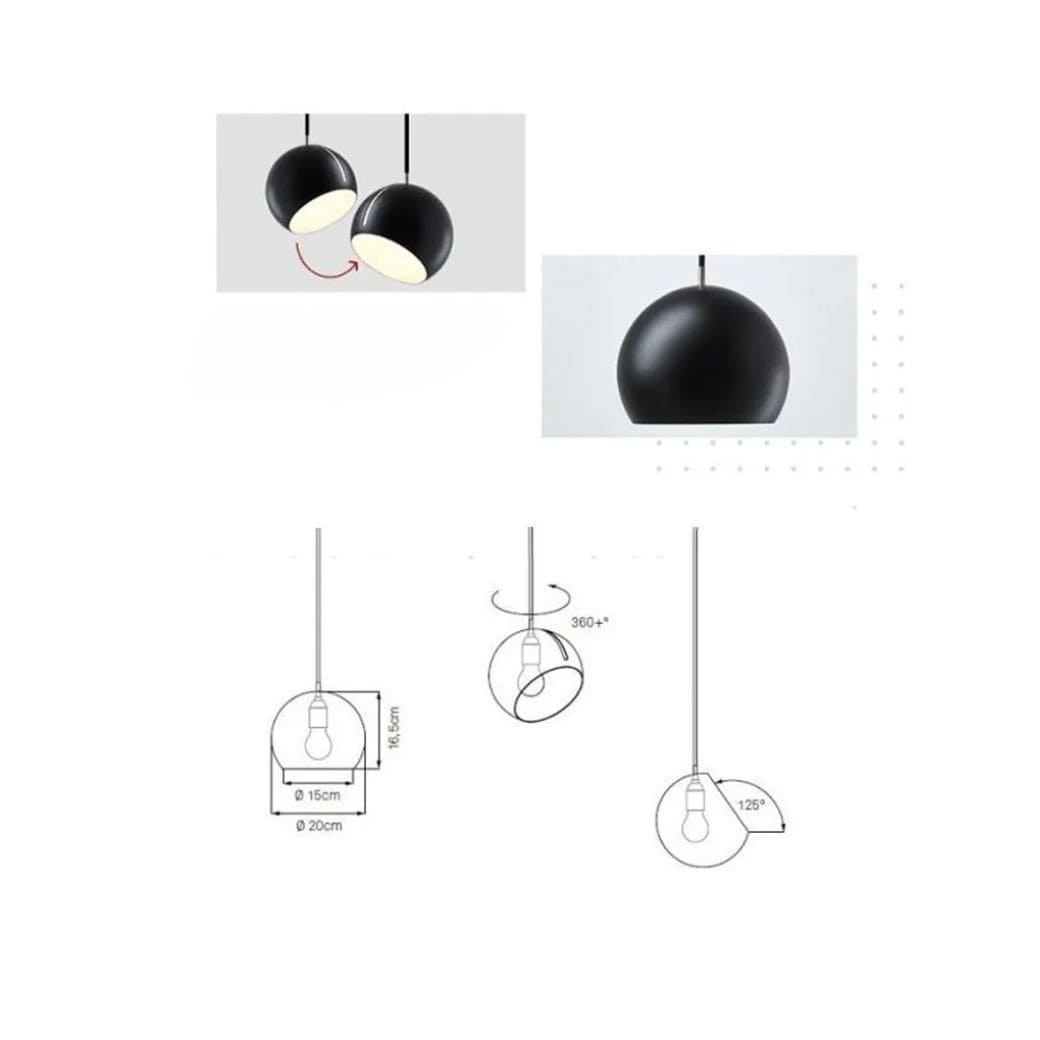 Modern led hemisphere lamp