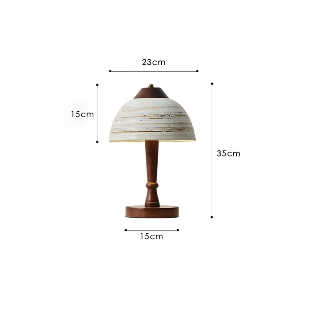 Japanese solid wood and ceramic lamp