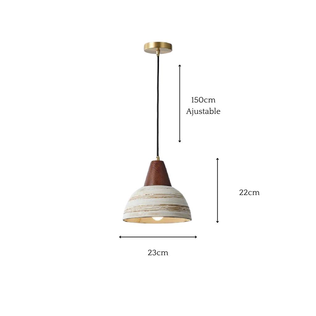 Japanese solid wood and ceramic lamp