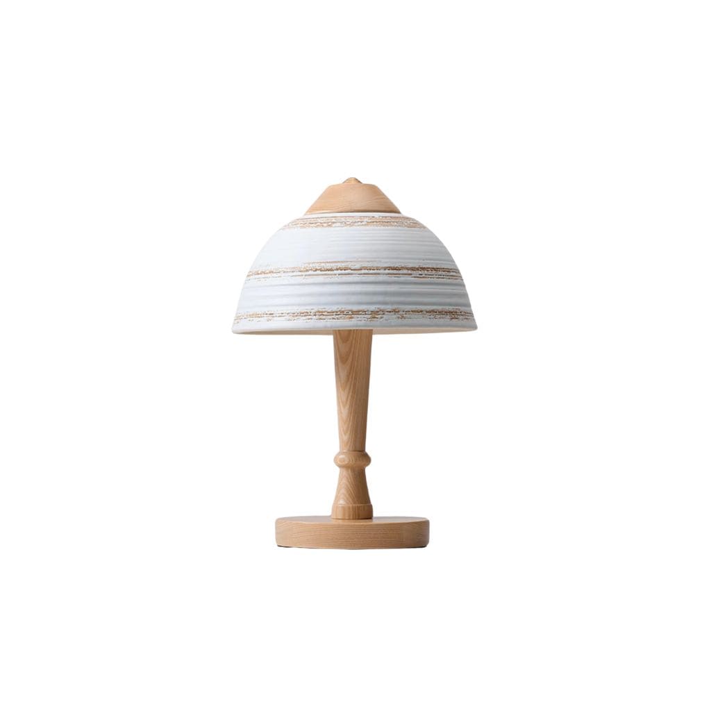Japanese solid wood and ceramic lamp