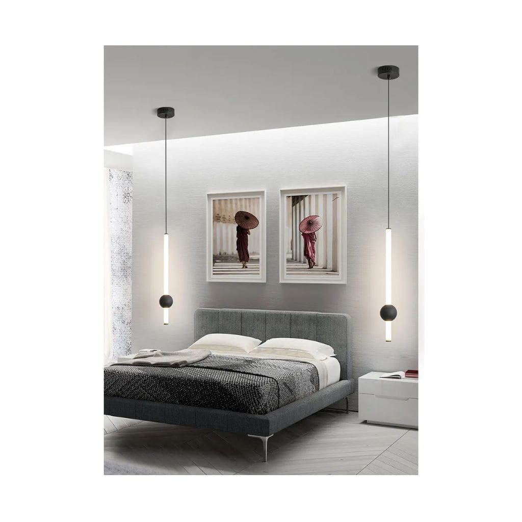 Nordic LED black hanging lamp
