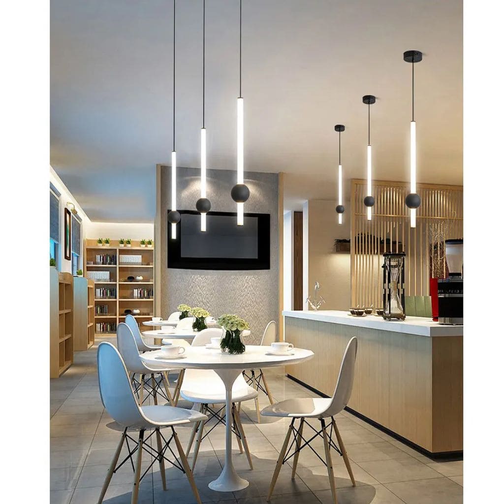 Nordic LED black hanging lamp