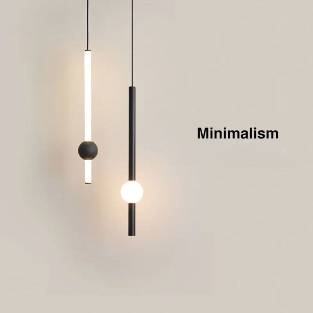 Nordic LED black hanging lamp