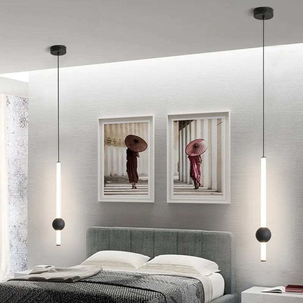 Nordic LED black hanging lamp