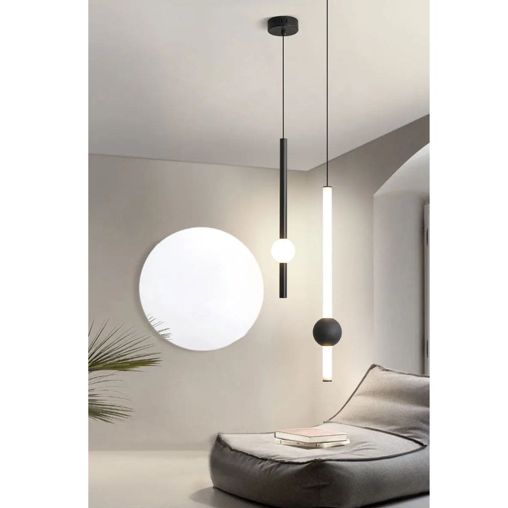 Nordic LED black hanging lamp