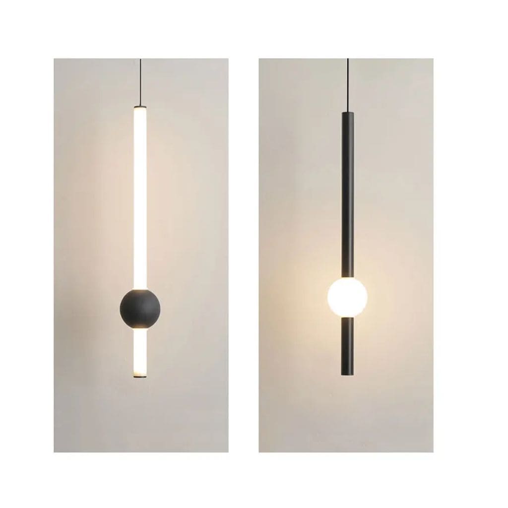Nordic LED black hanging lamp