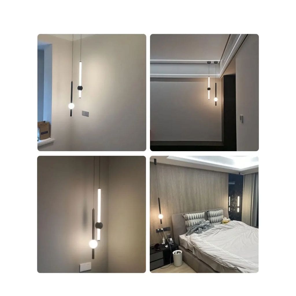 Nordic LED black hanging lamp