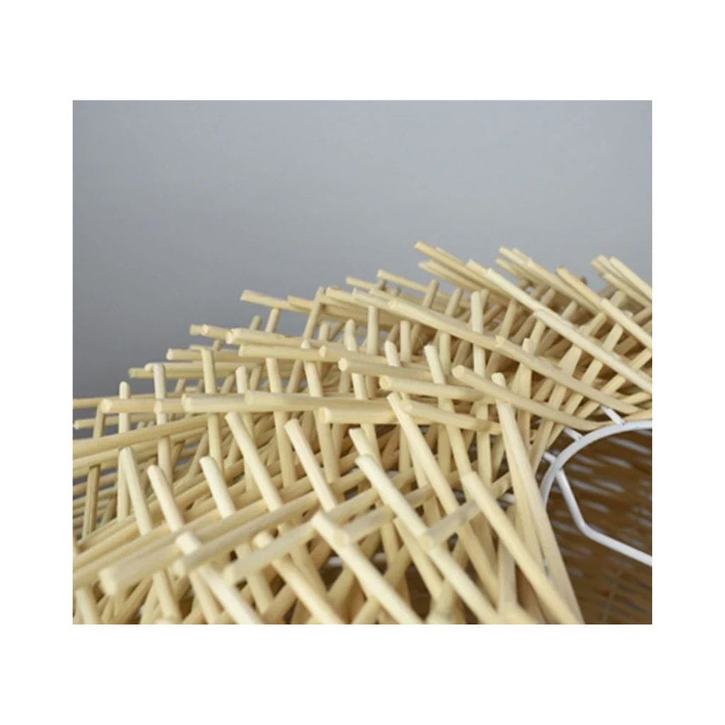 Japanese rattan suspended lamp