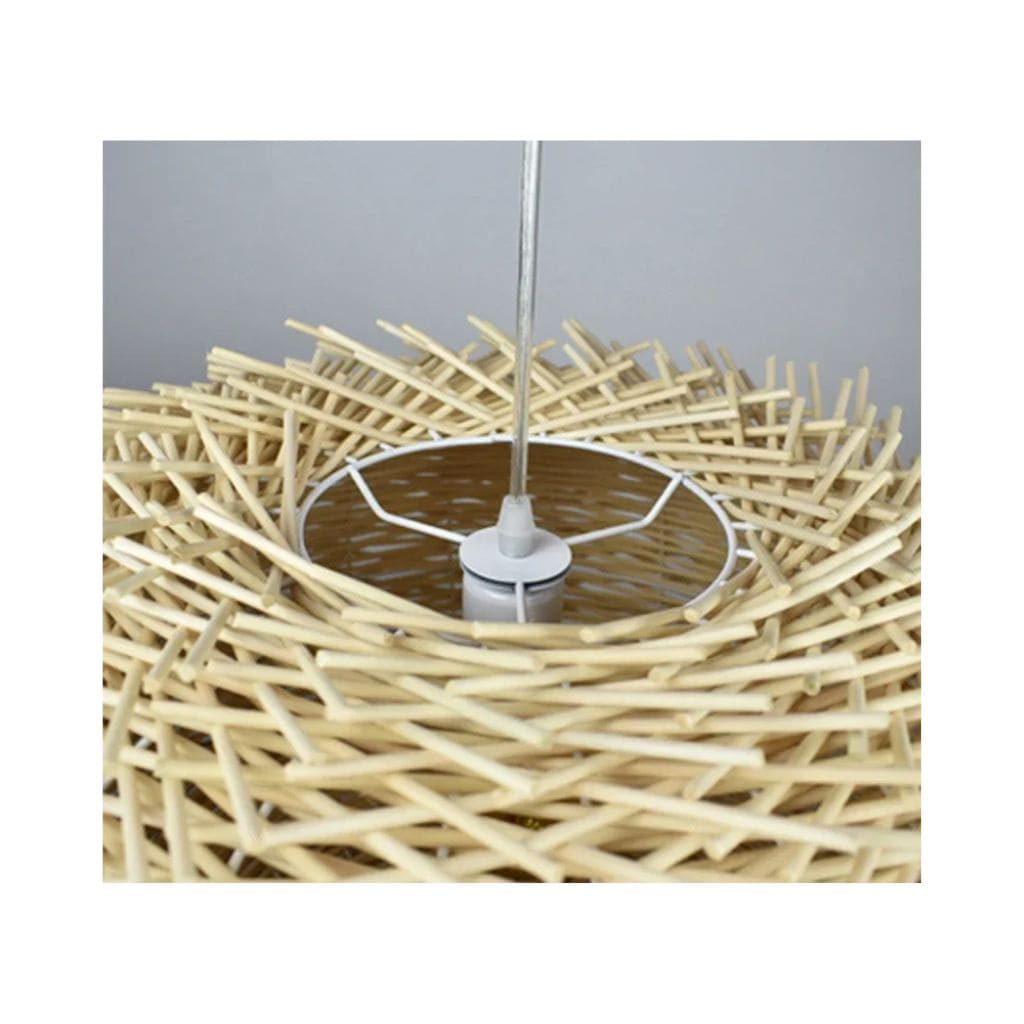 Japanese rattan suspended lamp