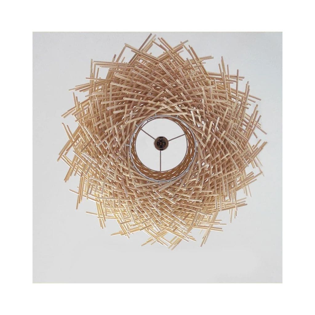 Japanese rattan suspended lamp