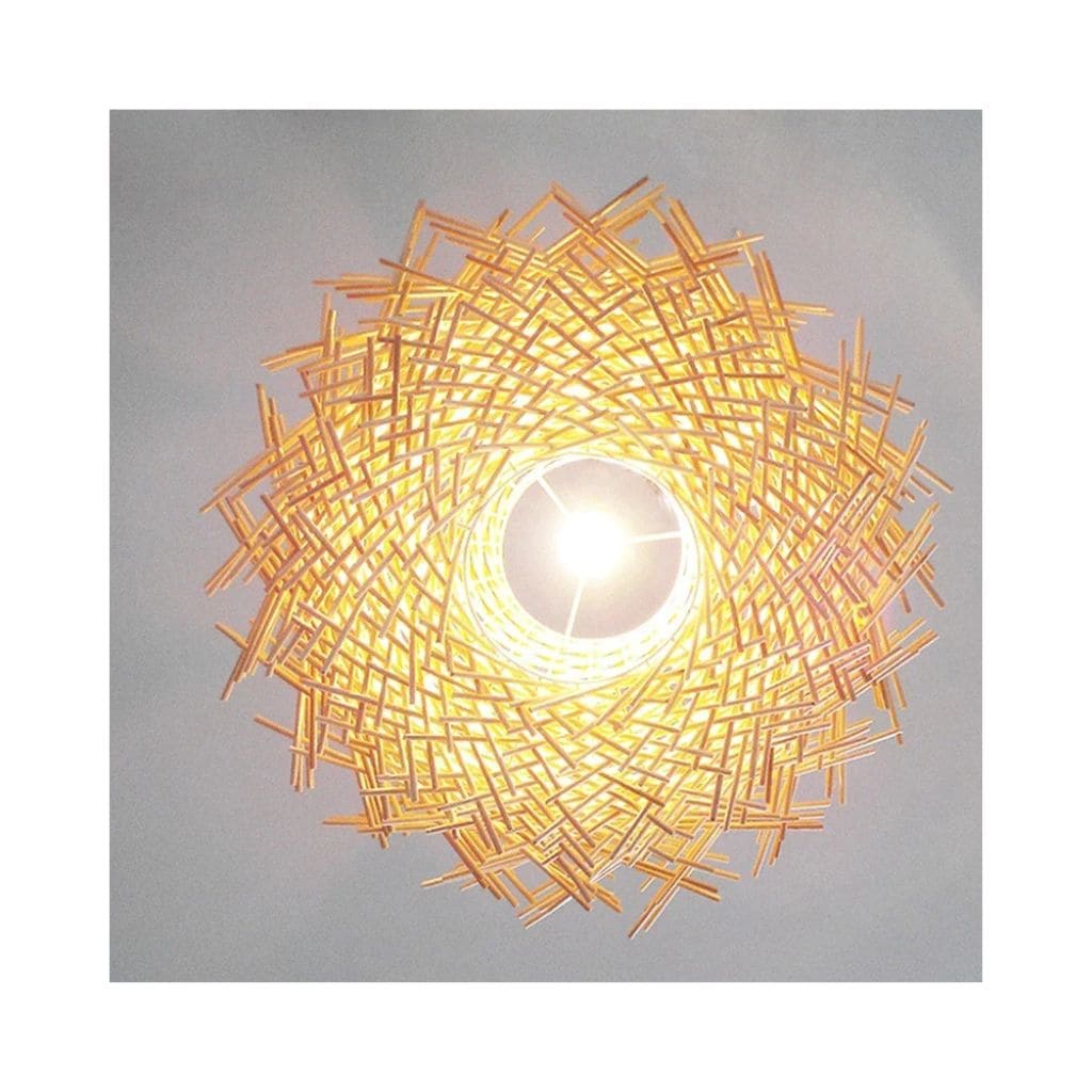Japanese rattan suspended lamp