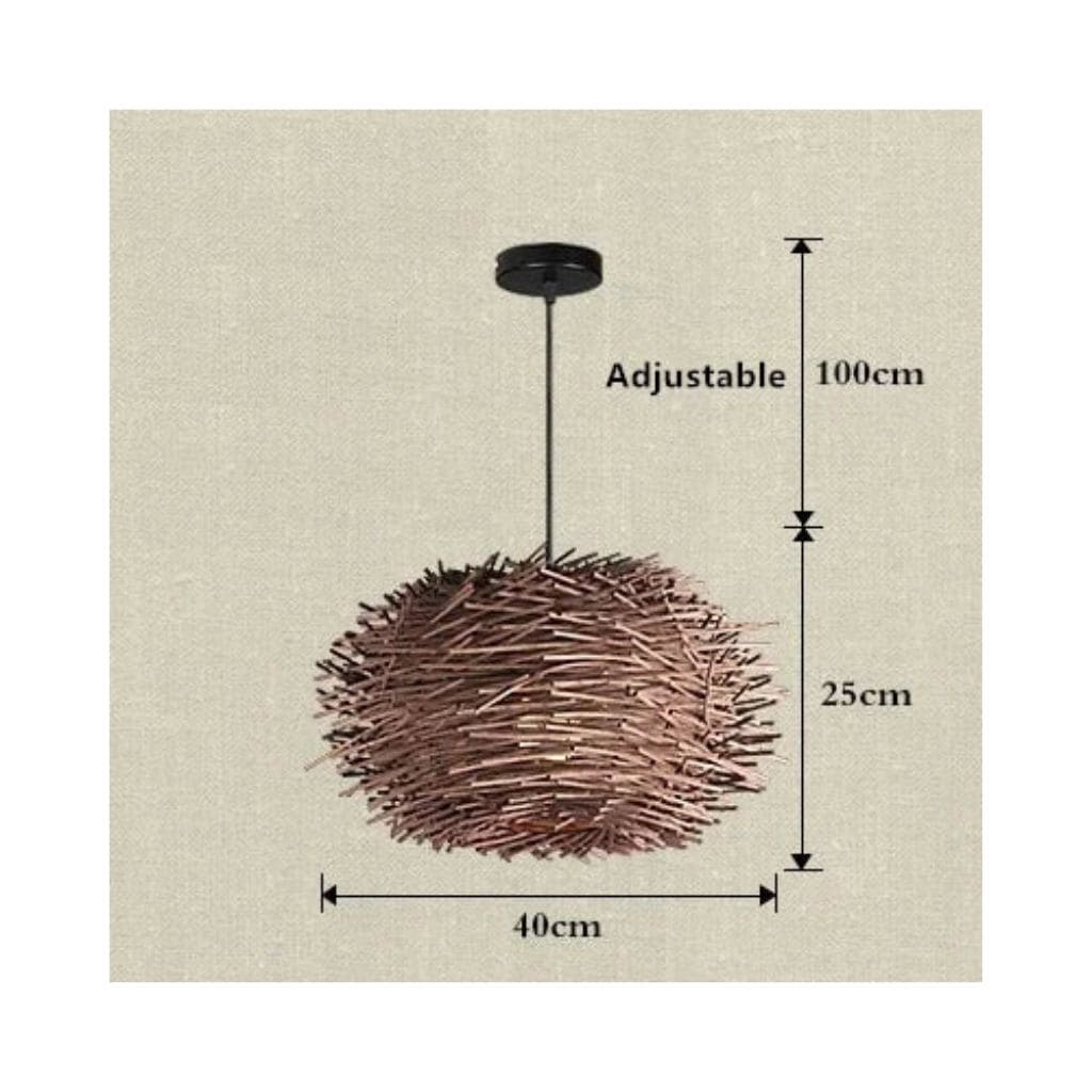 Japanese rattan suspended lamp