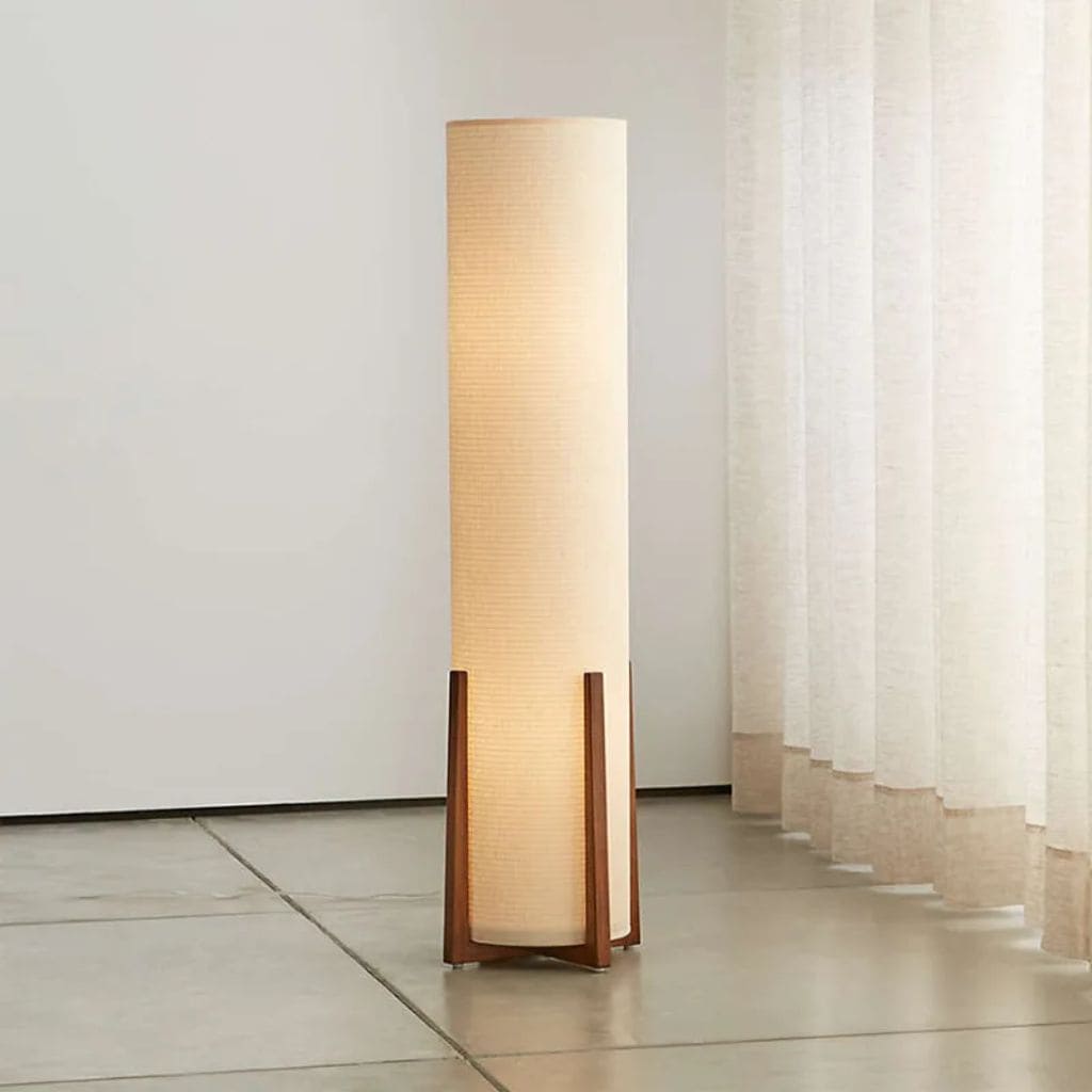 Japanese fabric floor lamp