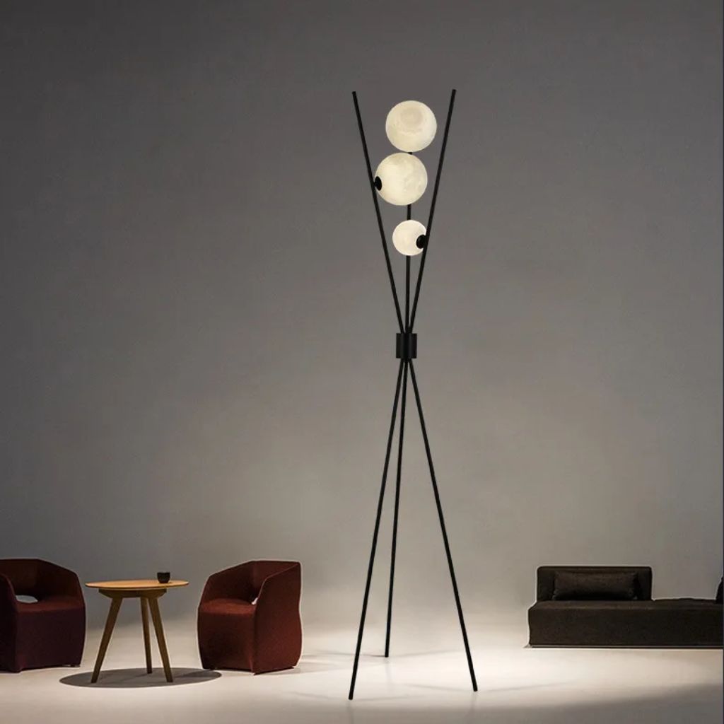 Modern lunar floor lamp