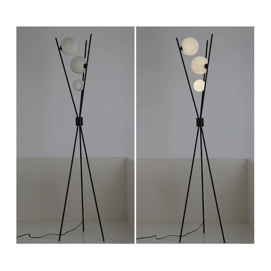 Modern lunar floor lamp