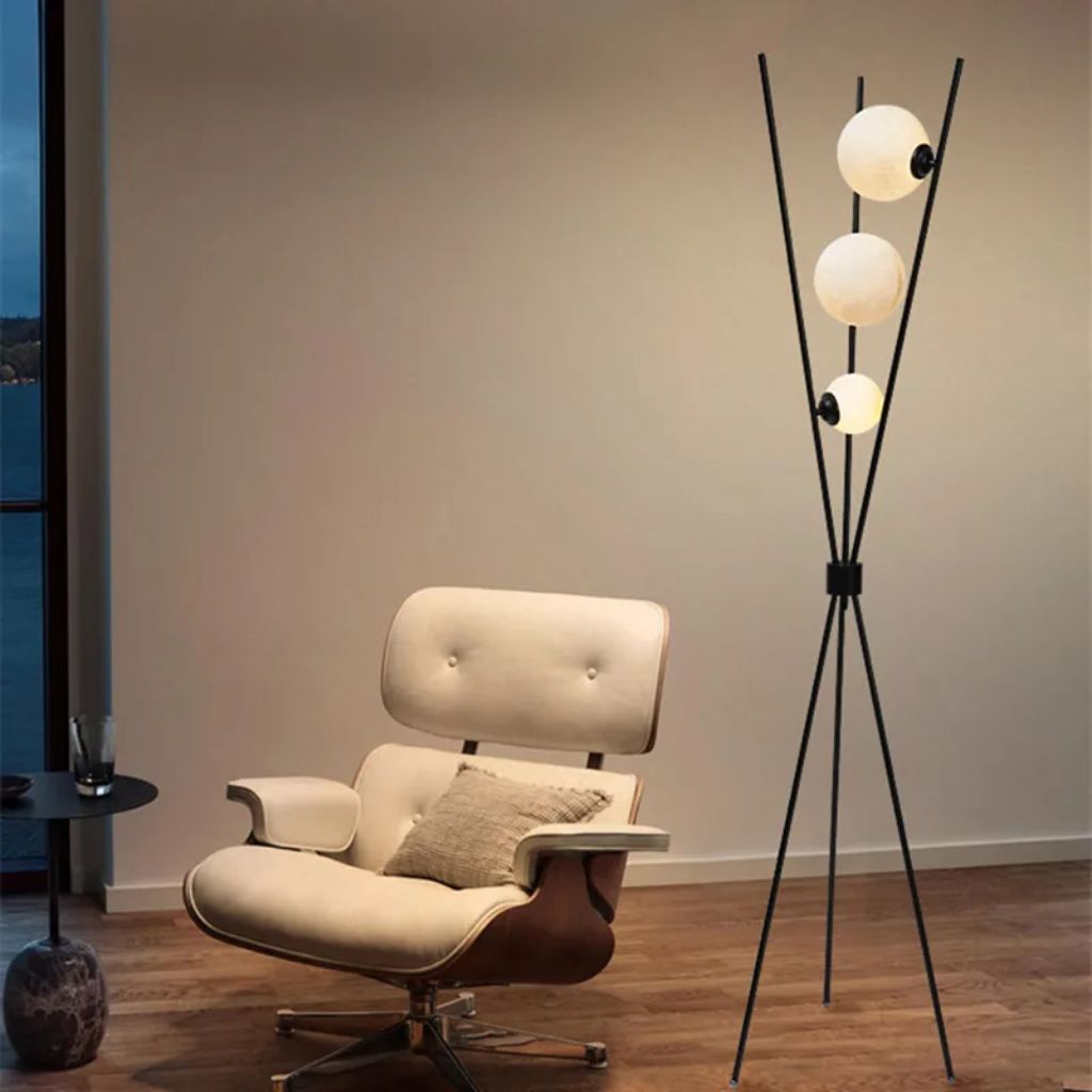 Modern lunar floor lamp