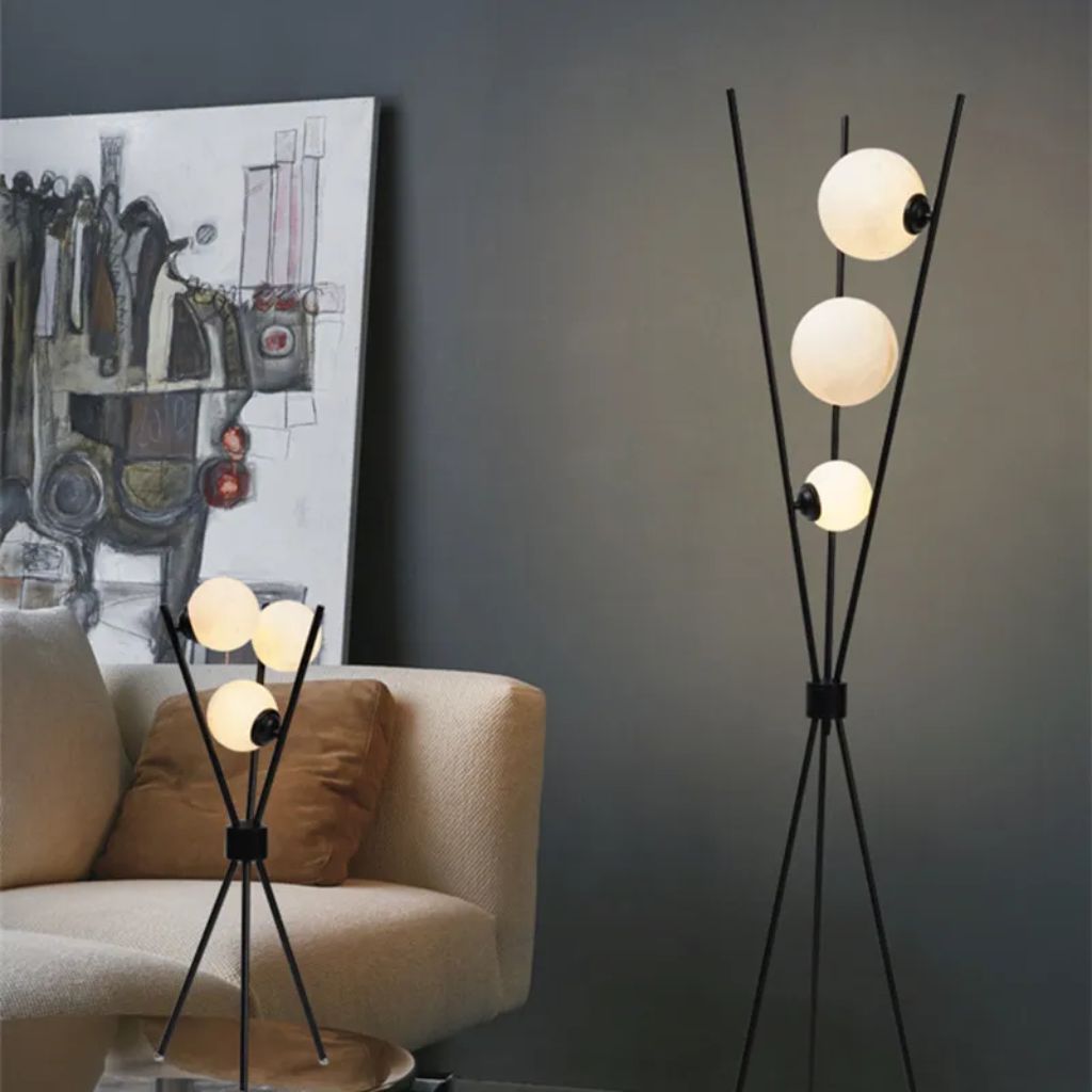 Modern lunar floor lamp
