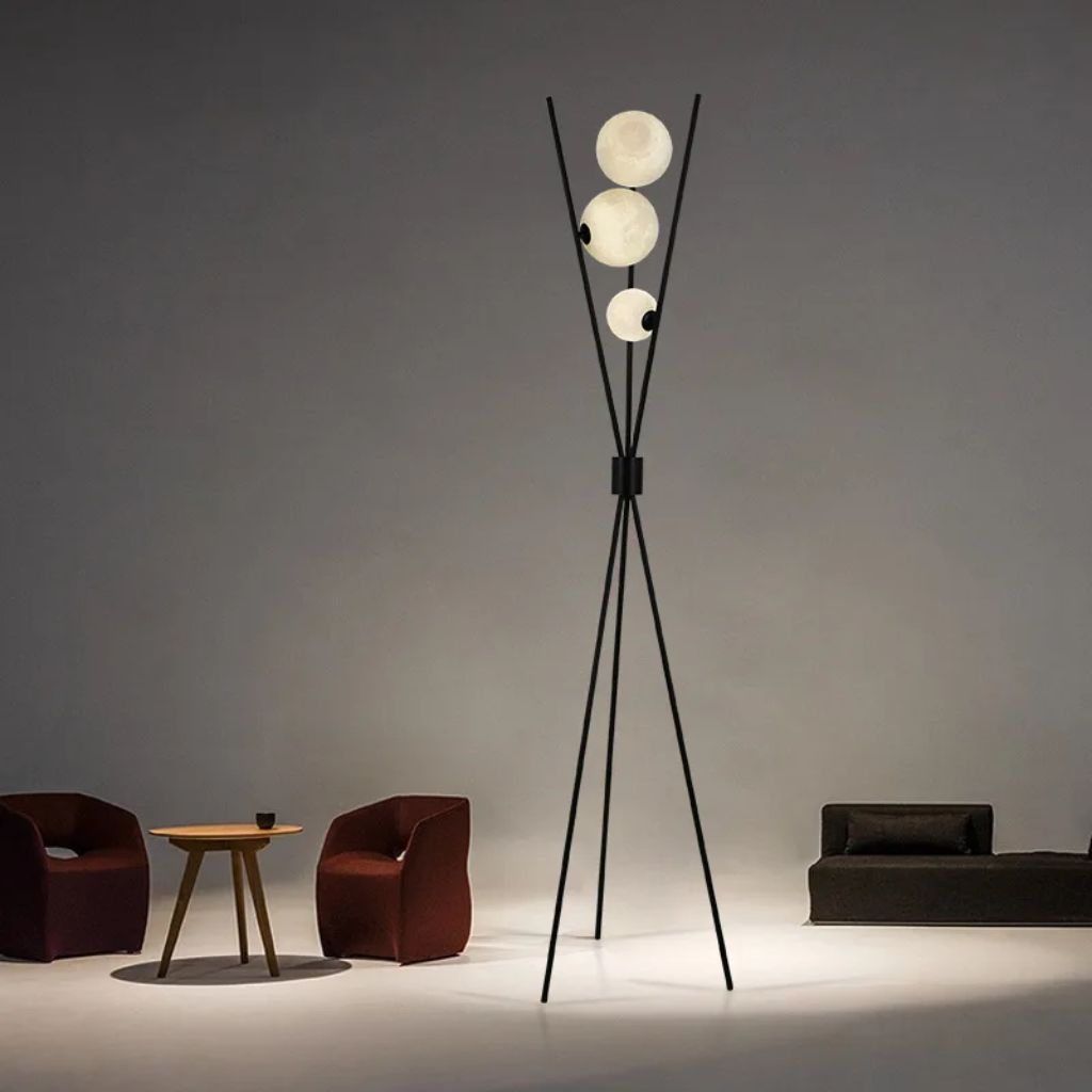 Modern lunar floor lamp