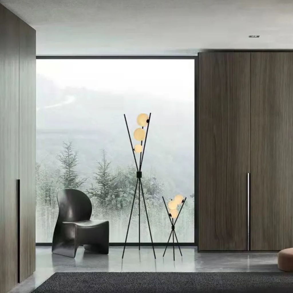 Modern lunar floor lamp