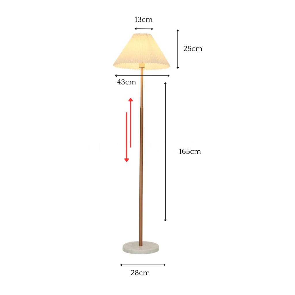 Nordic floor lamp with marble base