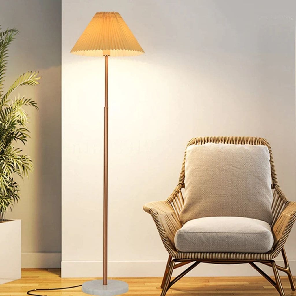 Nordic floor lamp with marble base