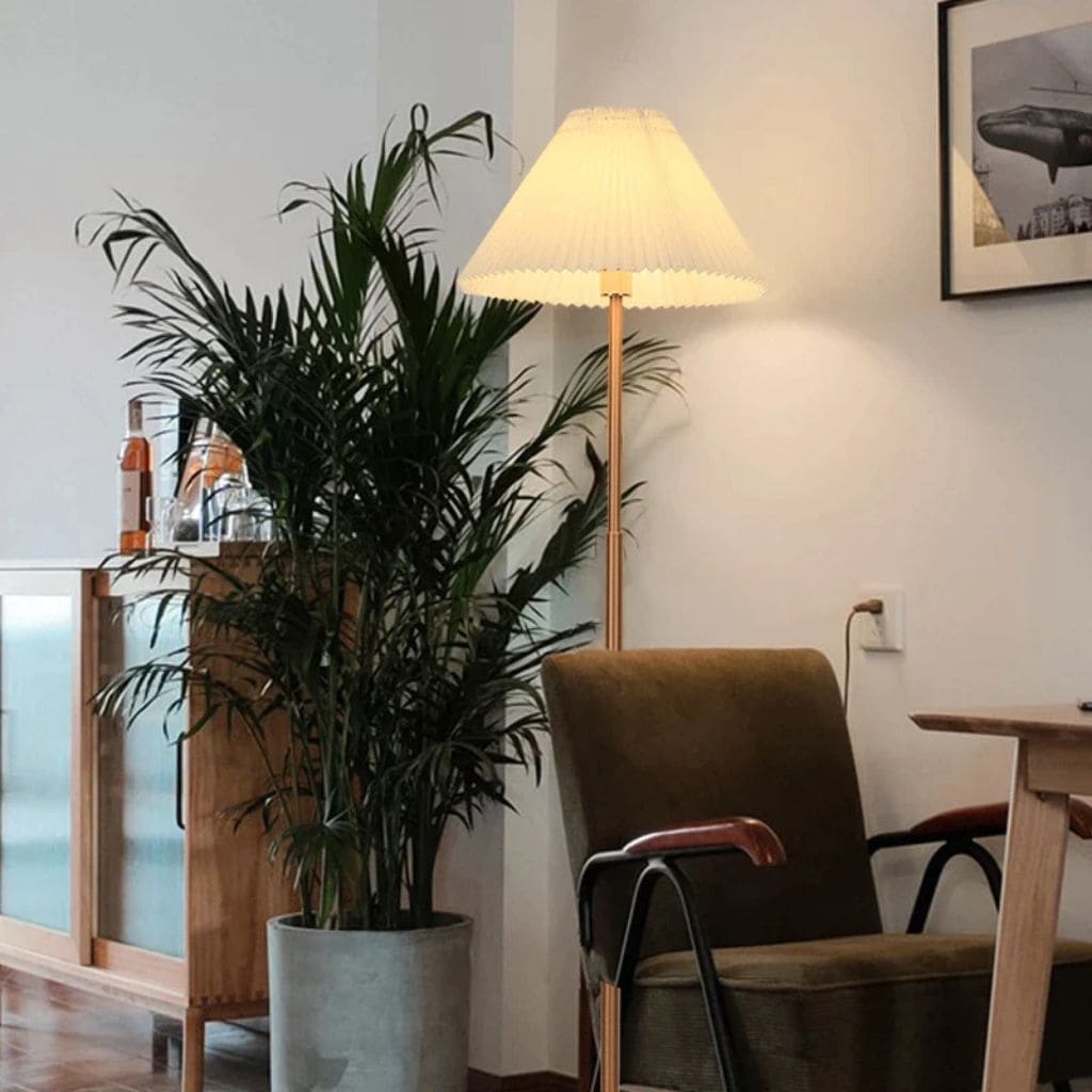 Nordic floor lamp with marble base