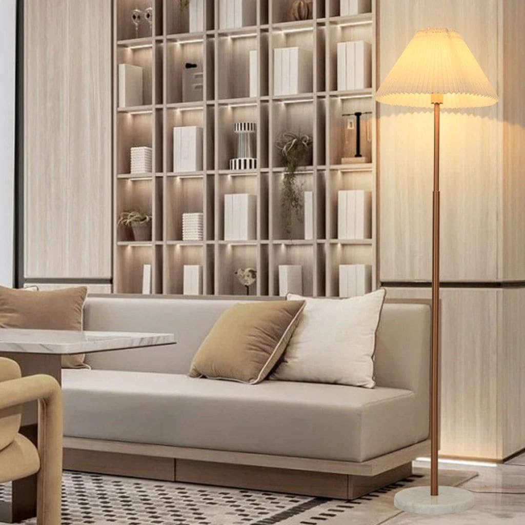 Nordic floor lamp with marble base