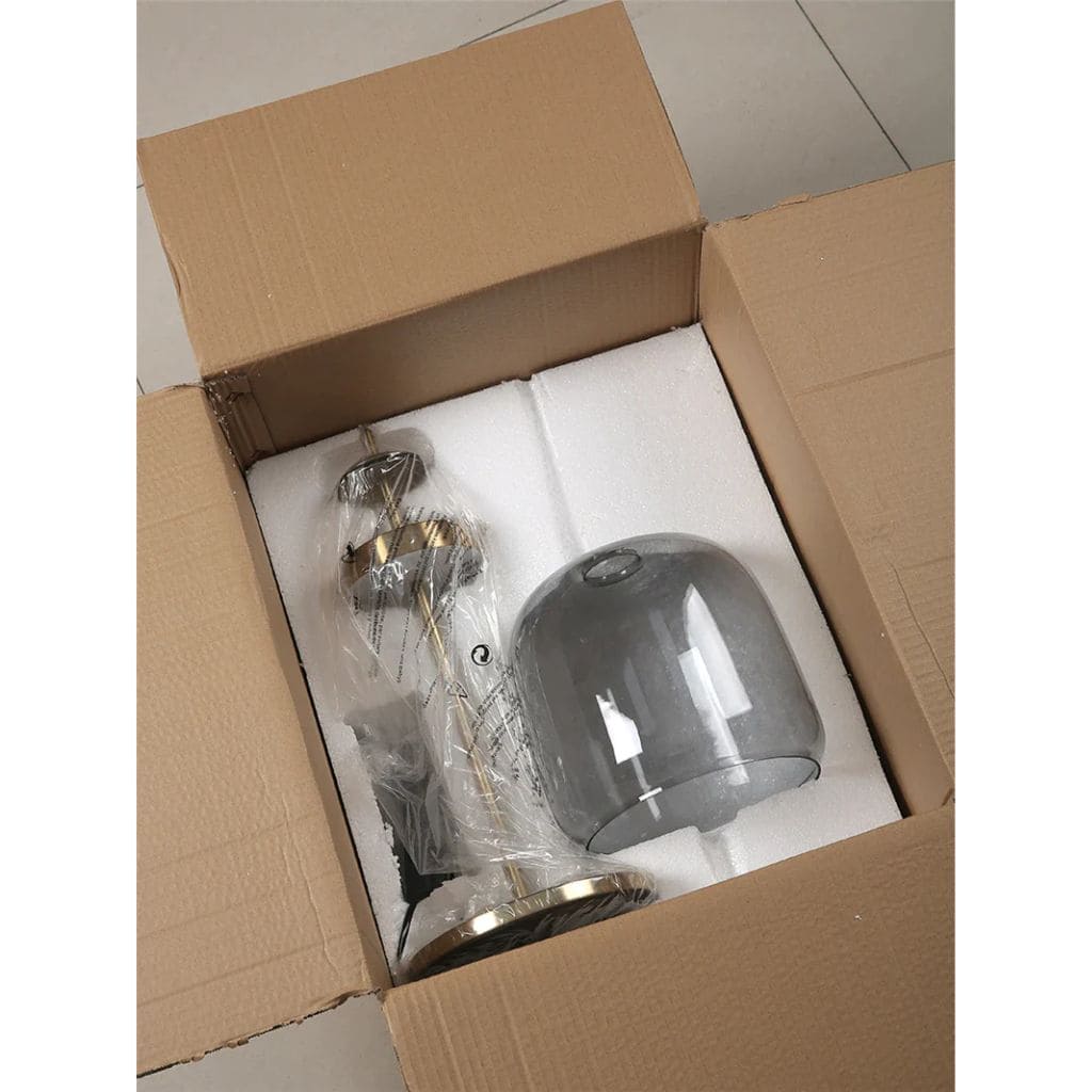 LED table lamp in modern glass