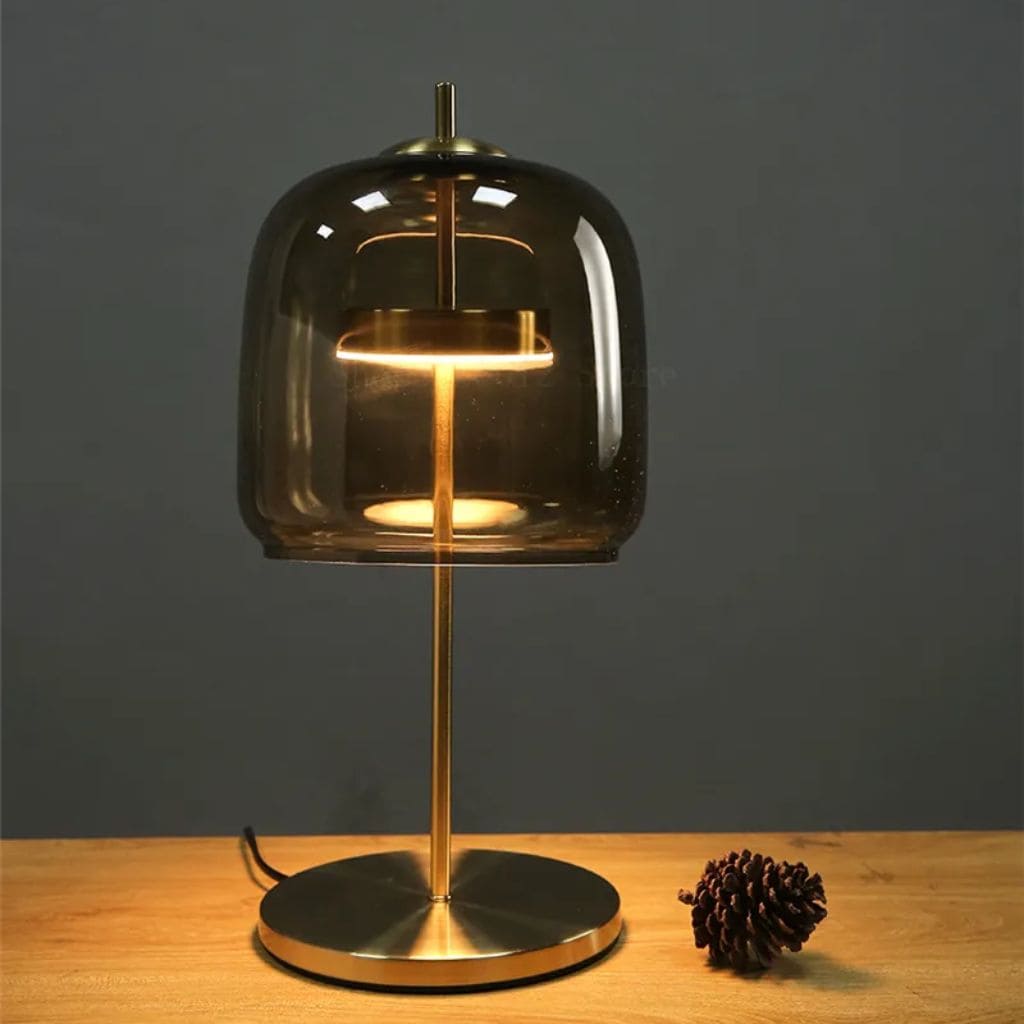 LED table lamp in modern glass