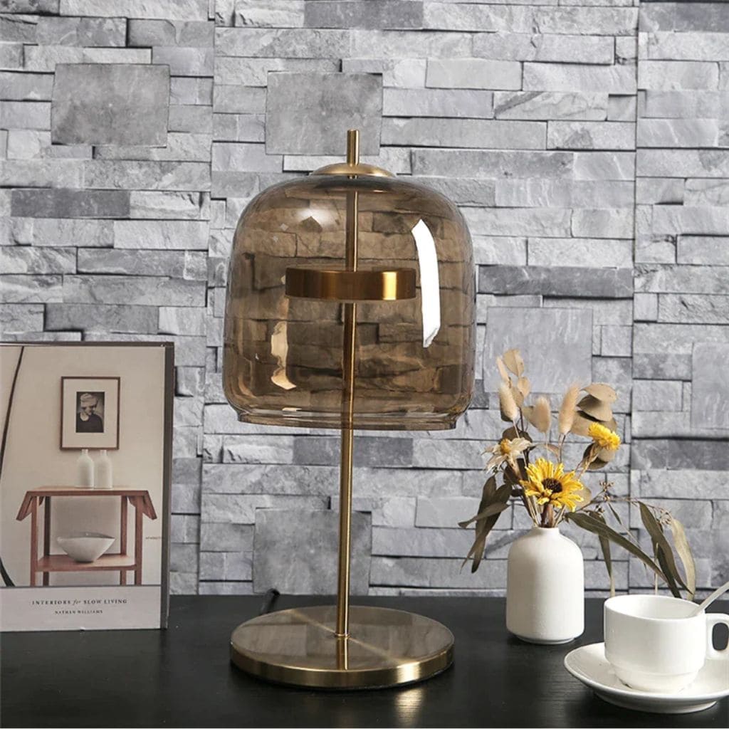 LED table lamp in modern glass