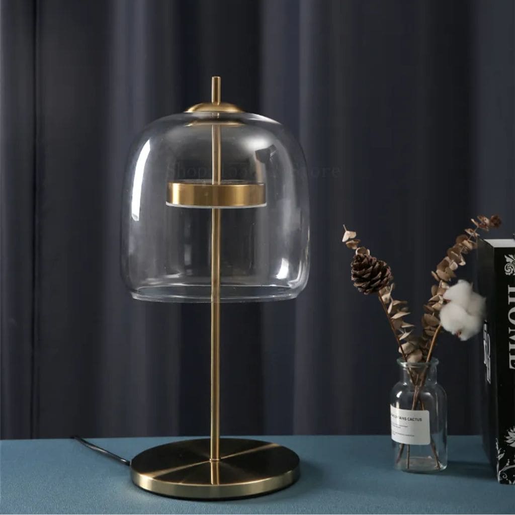 LED table lamp in modern glass